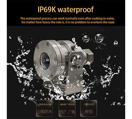 4K CCTV Αντιεκρήξεις Fisheye PTZ κάμερα από ανοξείδωτο χάλυβα για φορτηγά ενσωματωμένο MIC Starlight IR
