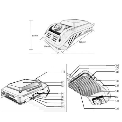AI 4G Wifi 1080P Alarm Fatigue Advanced Driving Assistance System Dashcam CMSV6 GPS ADAS DSM BSM Ηλεκτρονική συσκευή ελέγχου της κόπωσης
